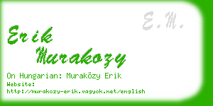 erik murakozy business card